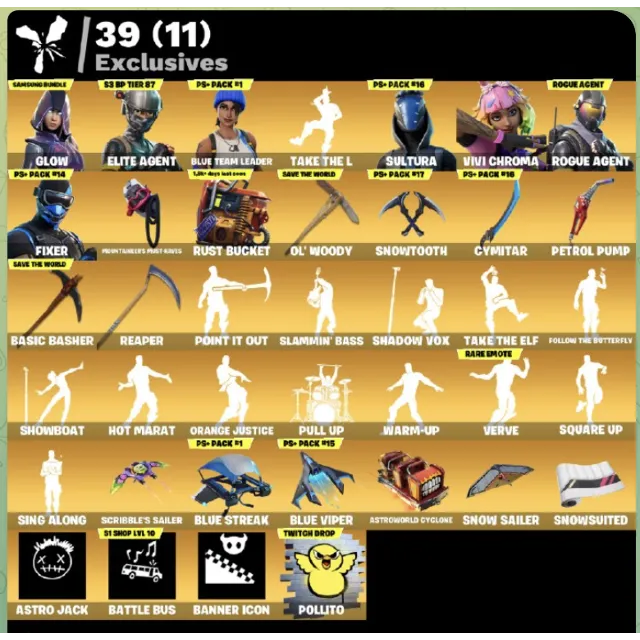 FN 💎 Elite Agent, Glow, Rogue Agent,Take The L | 261 skins (45 paid) 750 VB + 2 🎁