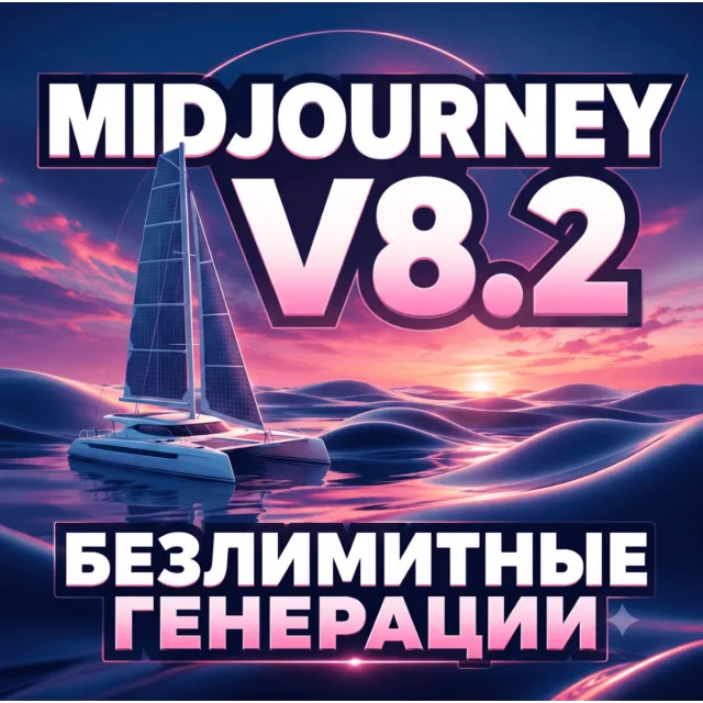 MIDJOURNEY V8.2 ПОДПИСКА БЕЗЛИМИТНЫЕ ГЕНЕРАЦИИ