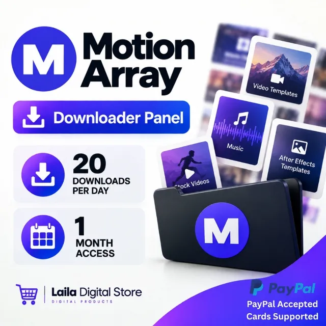 Motion Array 1 месяц - Панель загрузок - 20 ежедневных загрузок - АВТО