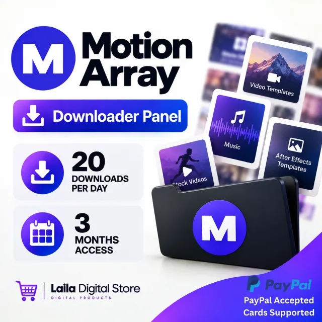 Motion Array 3 месяц - Панель загрузок - 20 ежедневных загрузок - АВТО