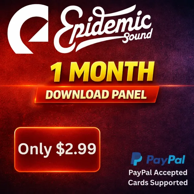 Epidemic Sound 1 месяц — Панель загрузки — 20 ежедневных загрузок — АВТО