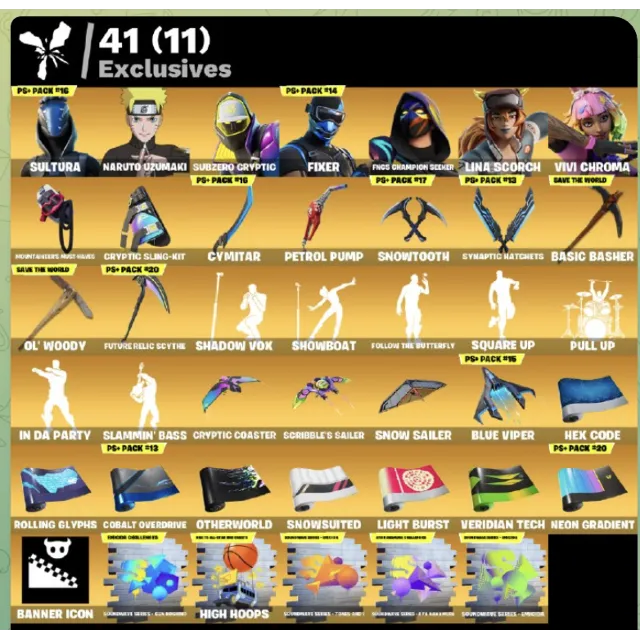 FN ( все платформы)  | 242 скина (42 платных) | 400 VB | Полный доступ