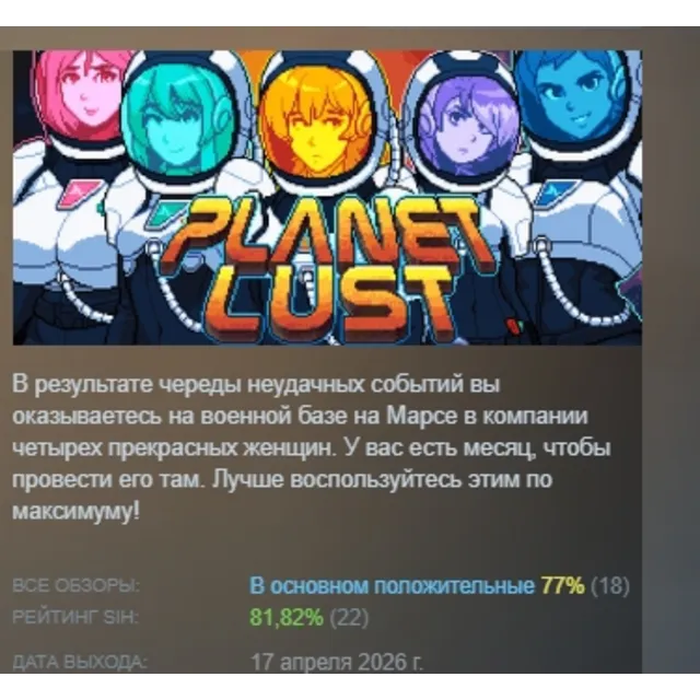 Planet Lust АВТОДОСТАВКА STEAM GLOBAL МГНОВЕННО ЛИЦЕНЗИЯ