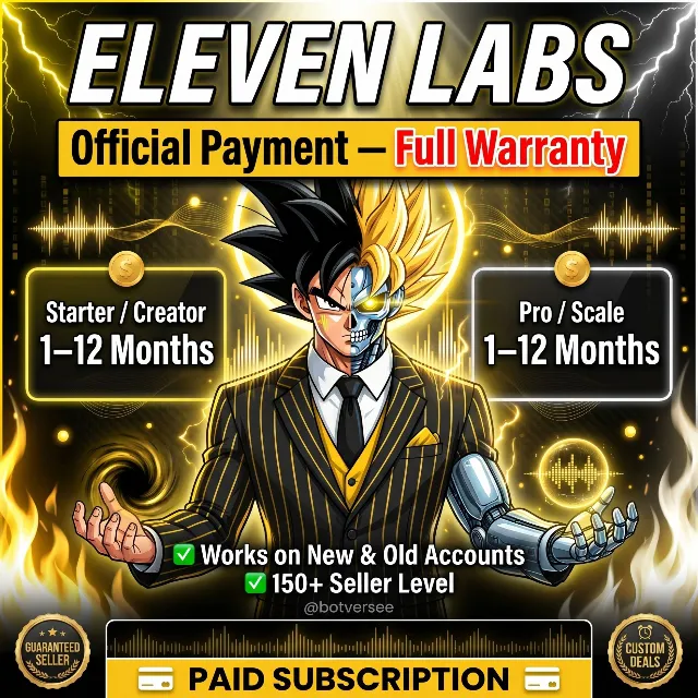 {Продление платной подписки} ElevenLabs Creator/Pro/Scale/Business на вашем счете