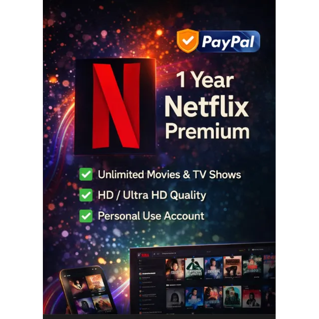 Netflix Premium 12 месяцев | Личный аккаунт | Полный доступ | Оплата PayPal
