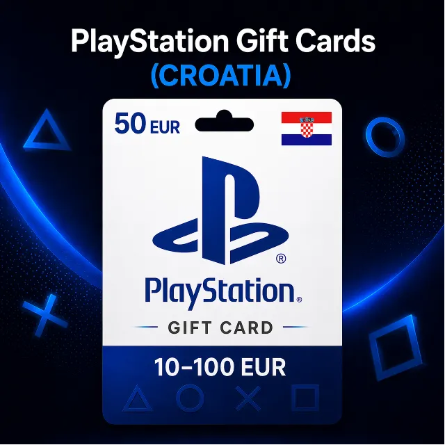 PlayStation Gift Cards Хорватия (HR) 10–100 EUR | Коды пополнения PSN