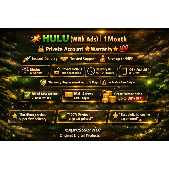 🎬✨✅ HULU (с рекламой) 💥|1 месяц 🔒 Приватный ★Гарантия★ 🚀 Мгновенная доставка 🔥💯