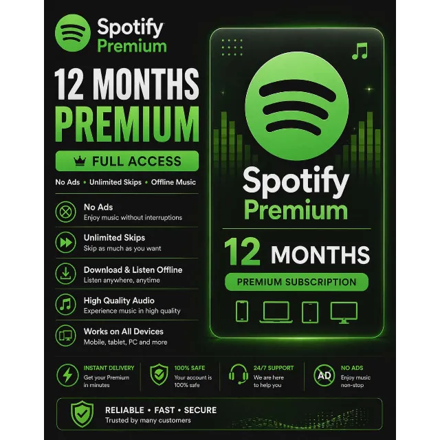 Potify Premium на 12 месяцев – полный доступ | Без рекламы | Мгновенная доставка