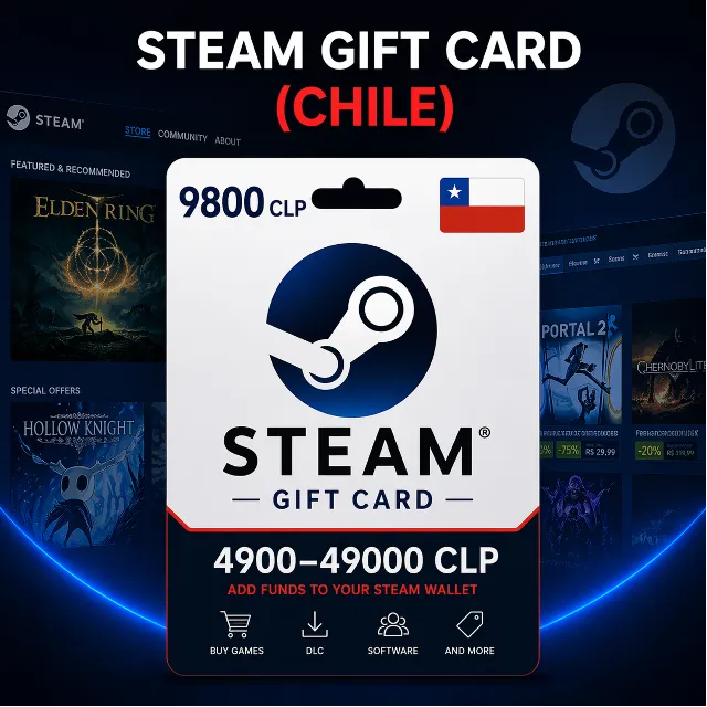 Steam Gift Card (Чили) 4900–49000 CLP | Код пополнения Steam
