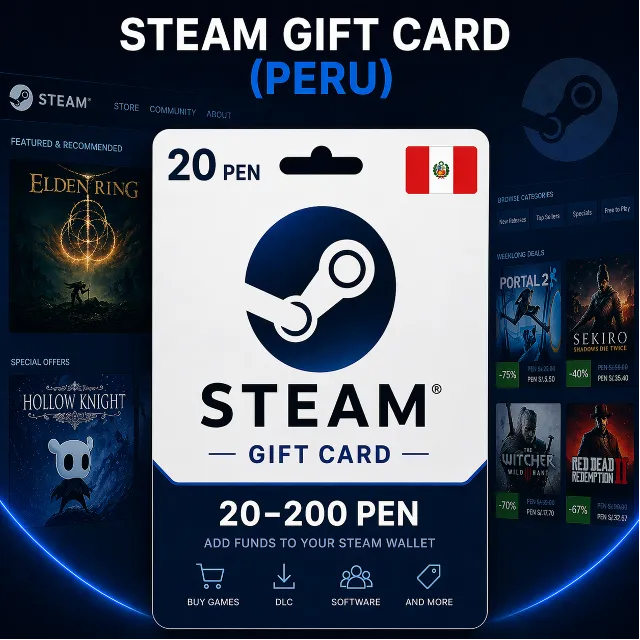 Steam Gift Card (Перу) 20–200 PEN | Код пополнения Steam