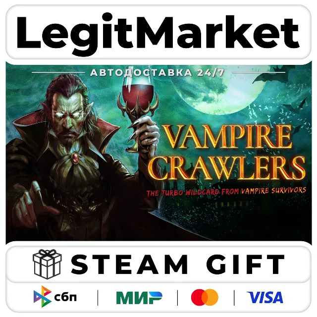 Vampire Crawlers: The Turbo Wildcard from Vampire Survivors / Steam АВТО / РУ + МИР