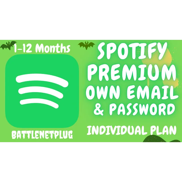 Spotify для индивидуальных пользователей (1-12 месяцев), собственный адрес электронно