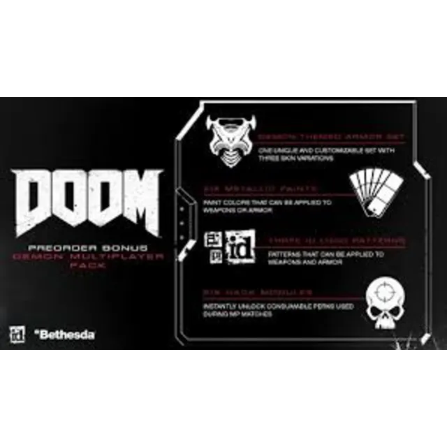 DOOM 2016 PREORDER BONUS DLC STEAM KEY 🔑 ПРЕДЗАКАЗ ДЛС Demon Multiplayer Pack