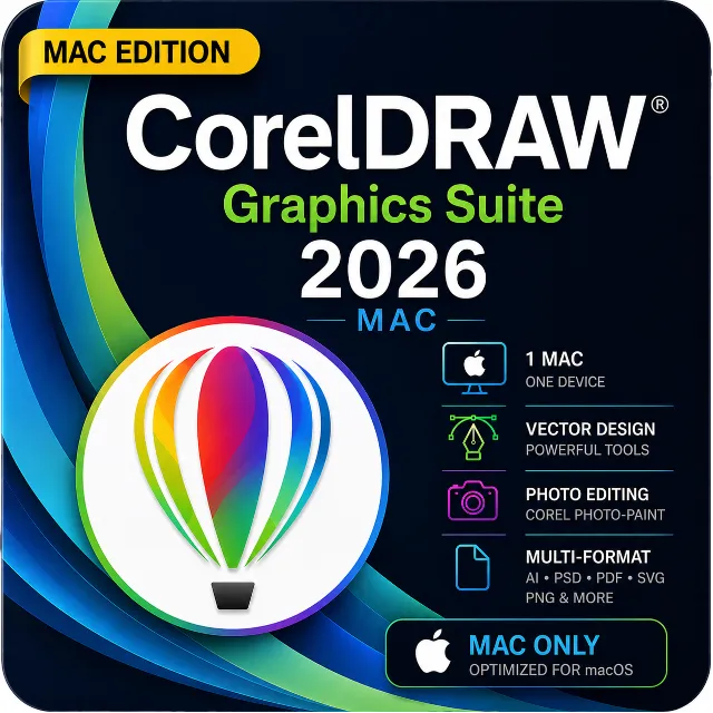 CorelDRAW Graphics Suite 2026 для Mac – Пожизненная лицензия | Полная версия