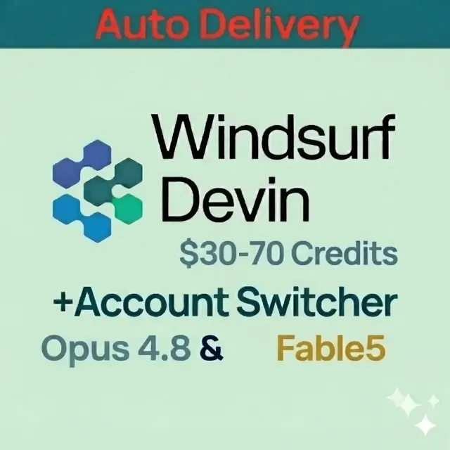 Devin Windsurf Account | 30-70 Кредитов | Fable5 &amp; Opus4.8 (Автовыдача)