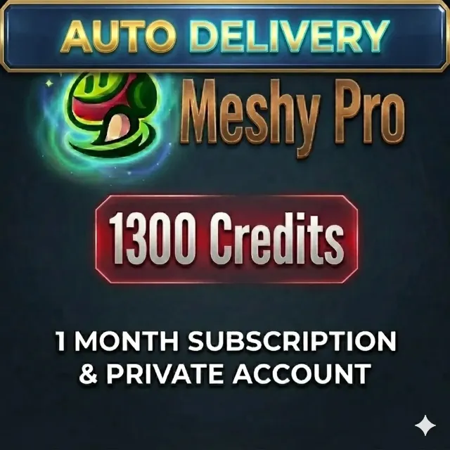 Meshy AI Pro Аккаунт 1330-2100 Кред 30Д Автовыдача