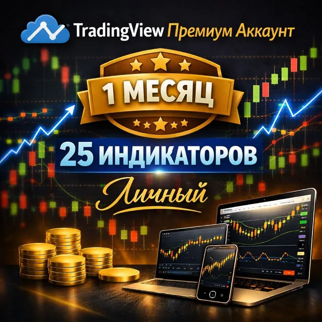 🎯 TradingView Premium Аккаунт | 1 Месяц | 25 Индикаторов | Личный