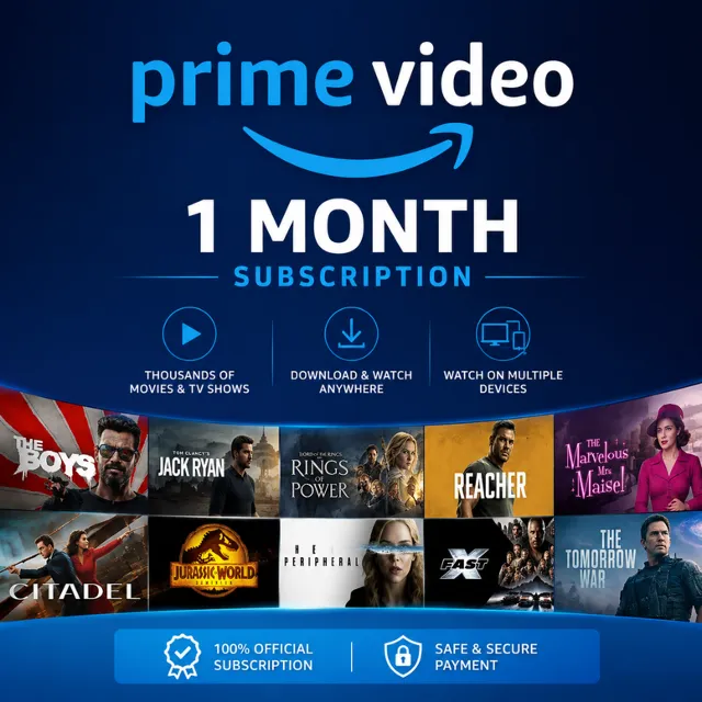 Подписка на Amazon Prime Video на 1 месяцев — личный аккаунт (глобальный)
