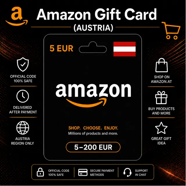 Amazon Gift Card (Австрия) 5–200 EUR | Код пополнения Amazon