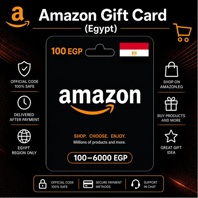 Amazon Gift Card (Египет) 100–6000 EGP | Код пополнения Amazon