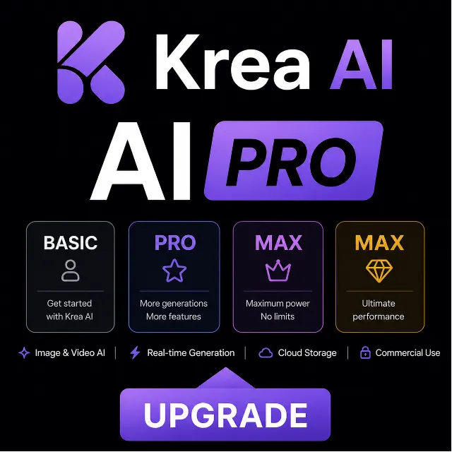 Krea AI Basic/Pro/Max 1-12M | ЛУЧШАЯ ЦЕНА, ГАРАНТИЯ