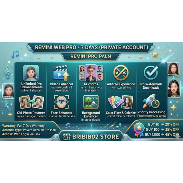 Remini Lite Subscription 1 Month - Private Account (Global)