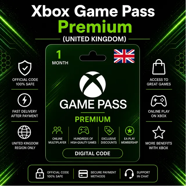 Xbox Game Pass Premium (Великобритания) 1 месяц | Код активации Xbox