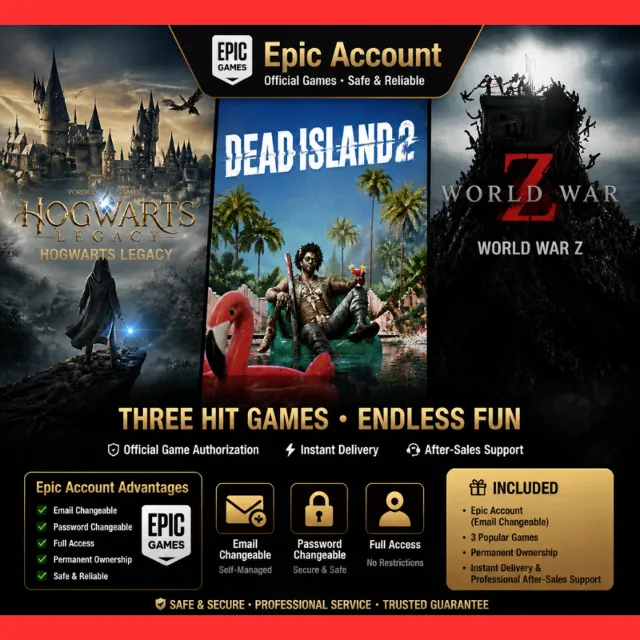 Hogwarts Legacy + Dead Island 2 | Аккаунт Epic Games | Полный доступ