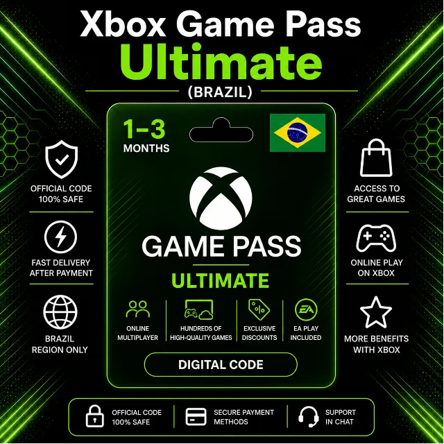 Xbox Game Pass Ultimate (Бразилия) 1–3 месяца | Код активации Xbox