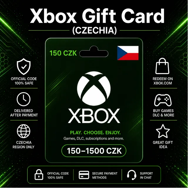 Xbox Gift Card (Чехия) 150–1500 CZK | Код пополнения Xbox