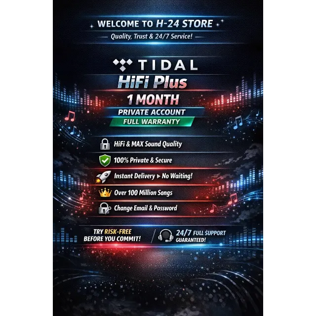 🎵 TIDAL HiFi Plus 1 Месяц ⚡ Приватный Аккаунт ✅ Гарантия | Быстрая Доставка