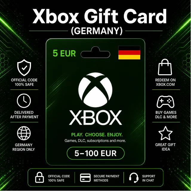 Xbox Gift Card (Германия) 5–100 EUR | Код пополнения Xbox