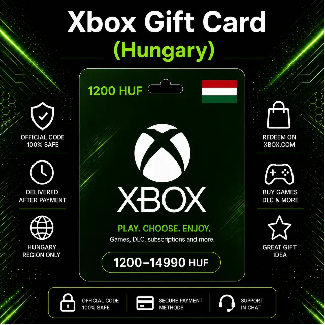 Xbox Gift Card (Венгрия) 1200–14990 HUF | Код пополнения Xbox
