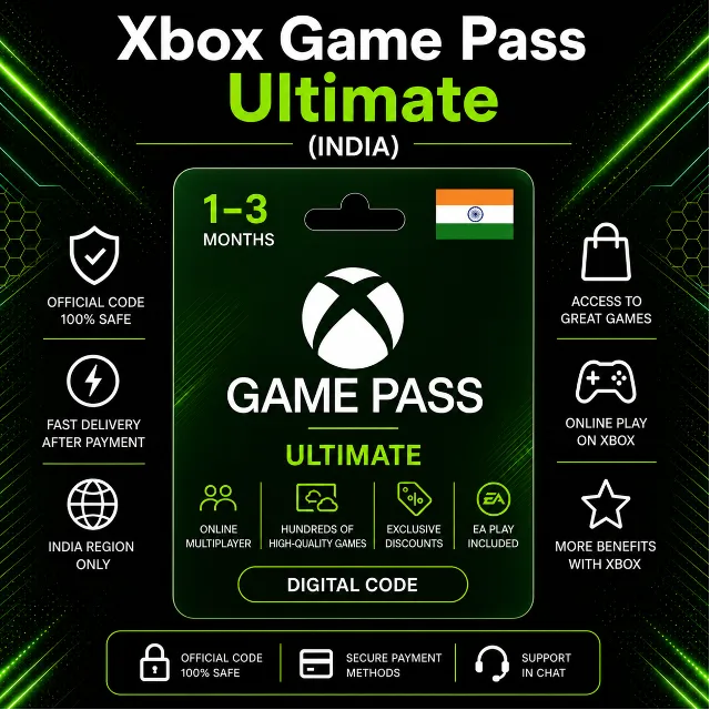 Xbox Game Pass Ultimate (Индия) 1–3 месяца | Код активации Xbox
