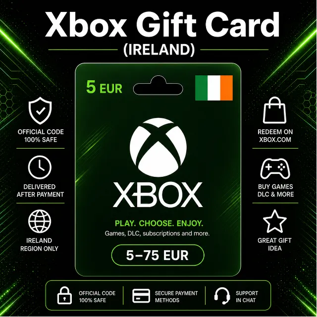 Xbox Gift Card (Ирландия) 5–75 EUR | Код пополнения Xbox
