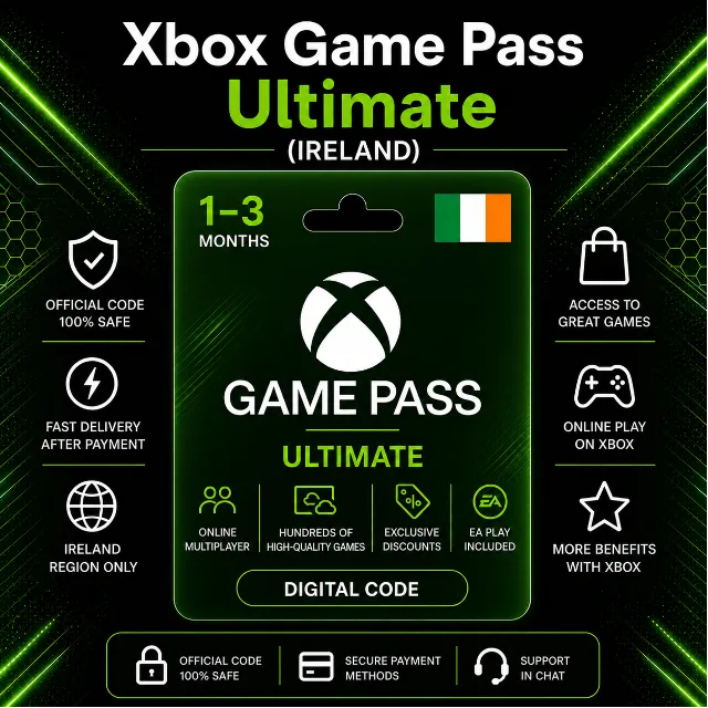 Xbox Game Pass Ultimate (Ирландия) 1–3 месяца | Код активации Xbox