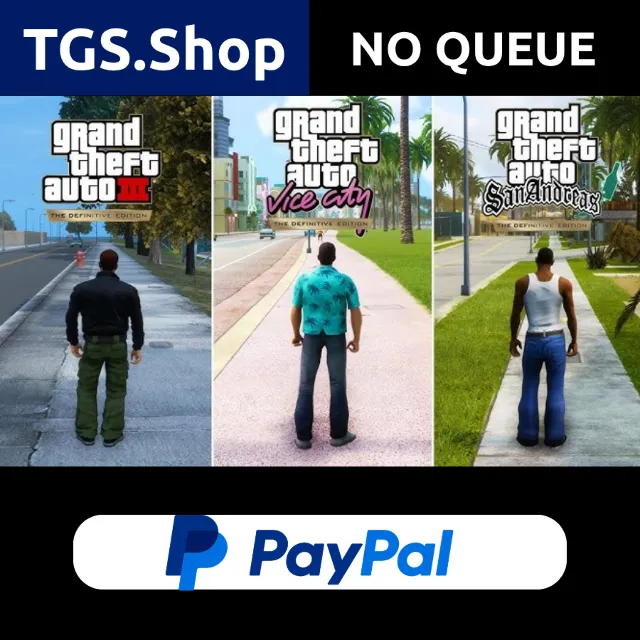 Grand Theft Auto GTA San Andreas + Vice city + III Definitive Edition | STEAM  PAYPAL