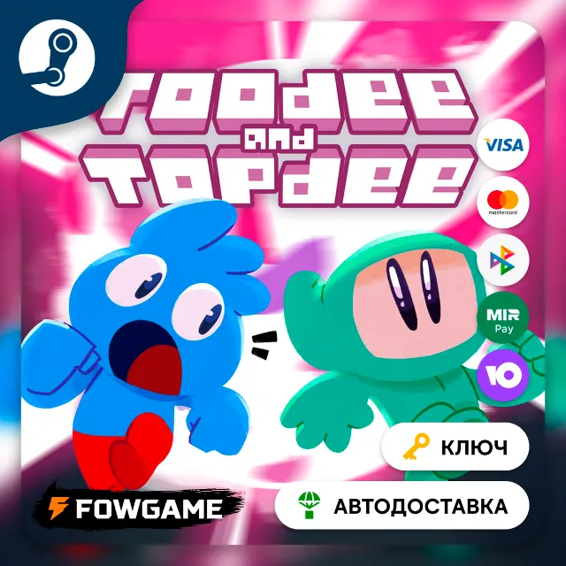 🔵 Toodee and Topdee (Весь мир) 🔑КЛЮЧ STEAM