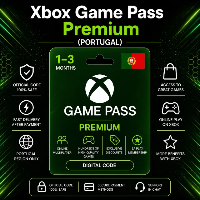 Xbox Game Pass Premium (Португалия) 1–3 месяца | Код активации Xbox