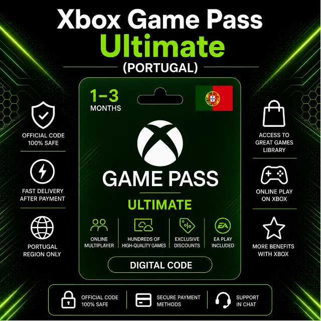 Xbox Game Pass Ultimate (Португалия) 1–3 месяца | Код активации Xbox