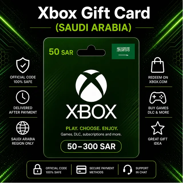 Xbox Gift Card (Саудовская Аравия) 50–300 SAR | Код пополнения Xbox