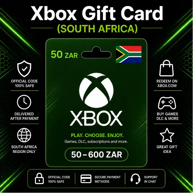 Xbox Gift Card (Южная Африка) 50–600 ZAR | Код пополнения Xbox