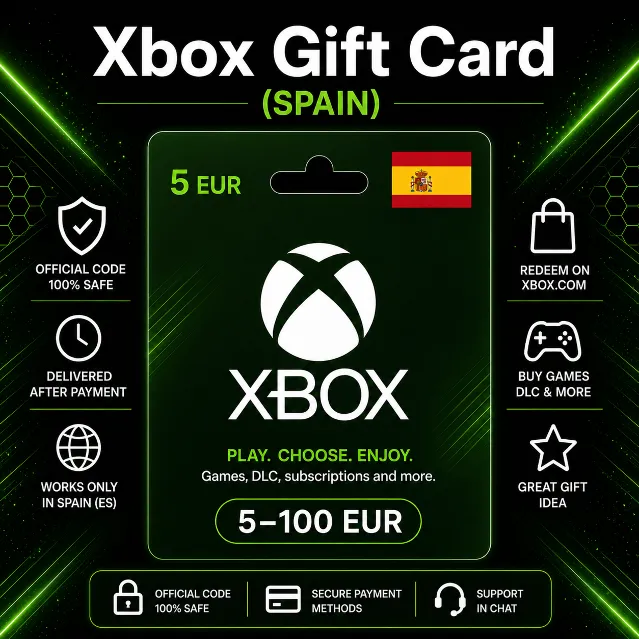 Xbox Gift Card (Испания) 5–100 EUR | Код пополнения Xbox