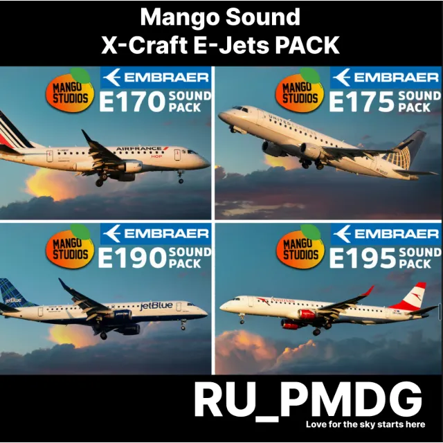 Mango Studios X-Crafts E-Jets Family Soundpack for X-Plane 11/12