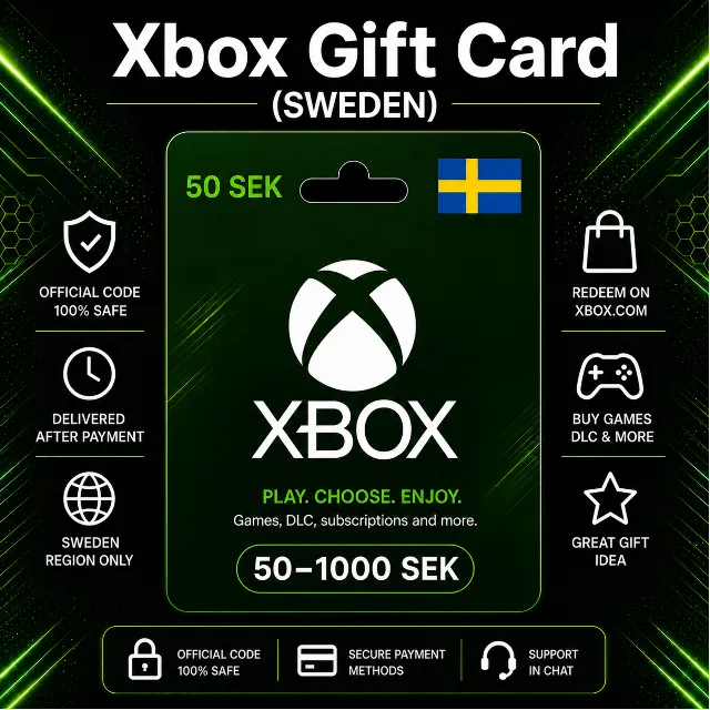 Xbox Gift Card (Швеция) 50–1000 SEK | Код пополнения Xbox