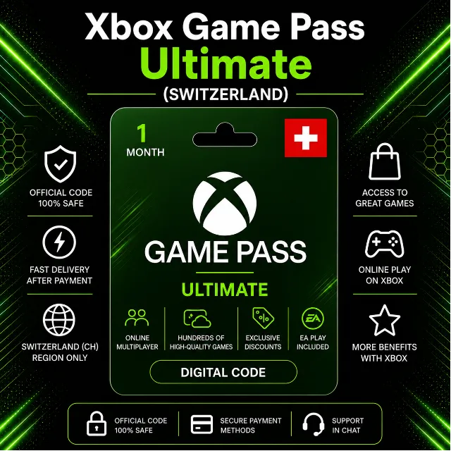 Xbox Game Pass Ultimate (Швейцария) 1 месяц | Код активации Xbox