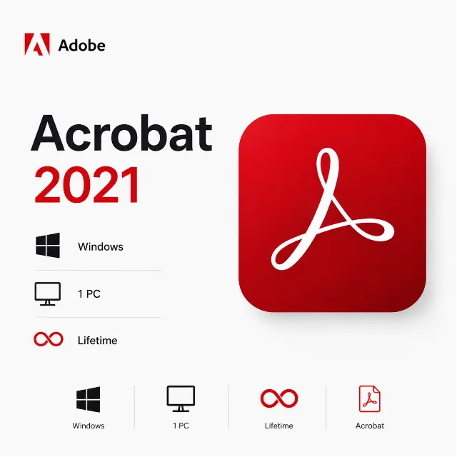 Adobe Acrobat Pro DC 2021 ОС Windows 1 PC 🔄Lifetime🔄