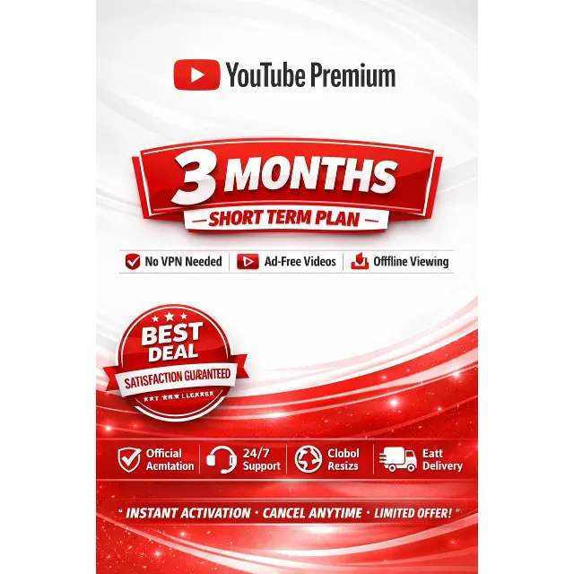 🔥 YouTube Premium 3 месяца 🌍 | Официальная глобальная подписка 🎵📺