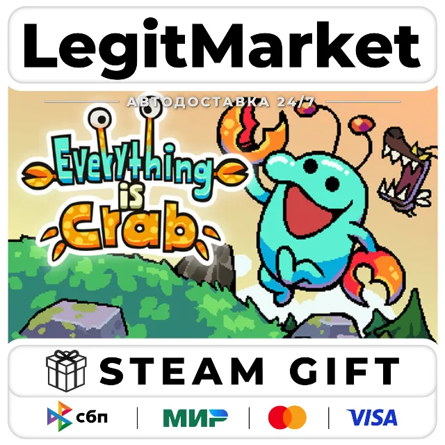 Everything is Crab: The Animal Evolution Roguelite / Steam АВТО / РУ + МИР