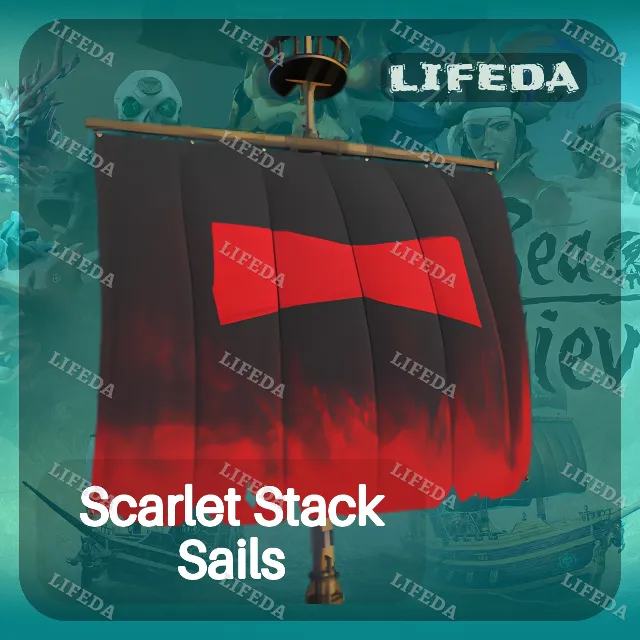 Sea of Thieves ⚓【Scarlet Stack Sails】⚓РЕДКИЙ, УНИКАЛЬНЫЙ СКИН • КЛЮЧ • GLOBAL